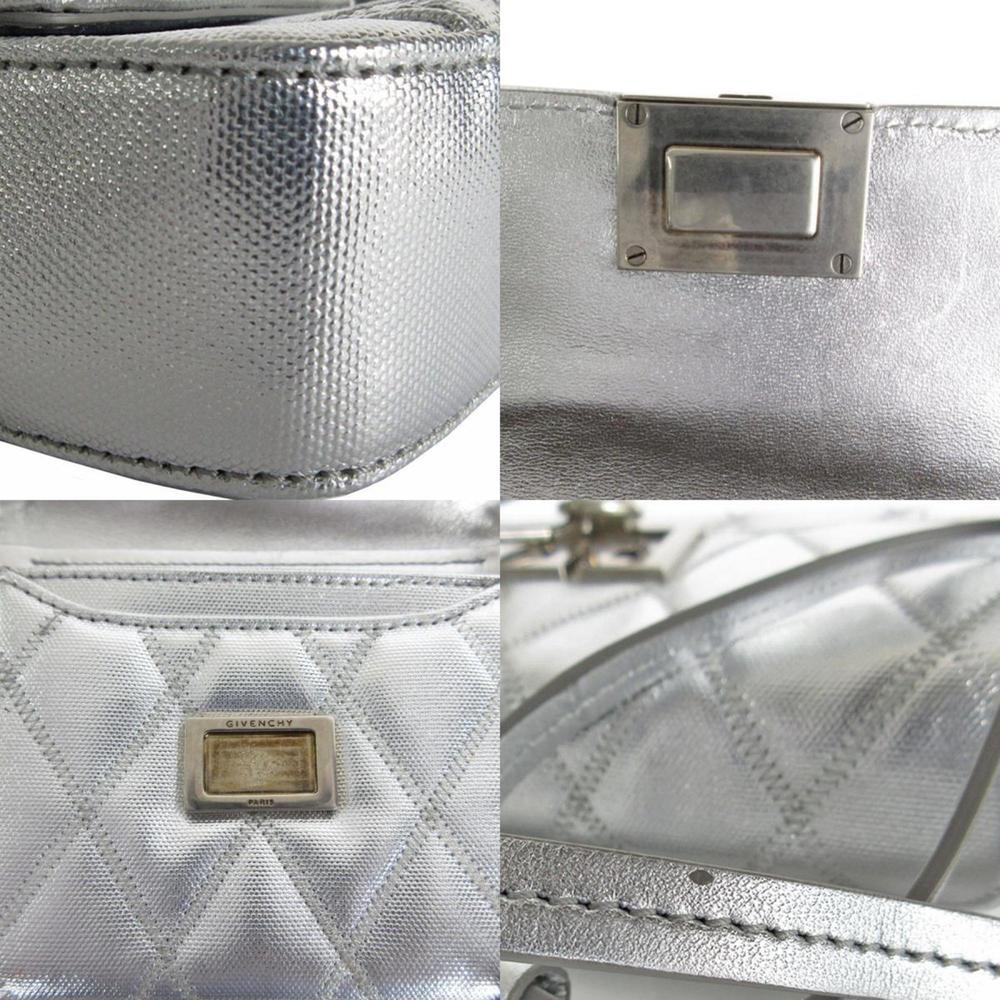 Givenchy Shoulder Bag Polyester Silver Women's S0… - image 4